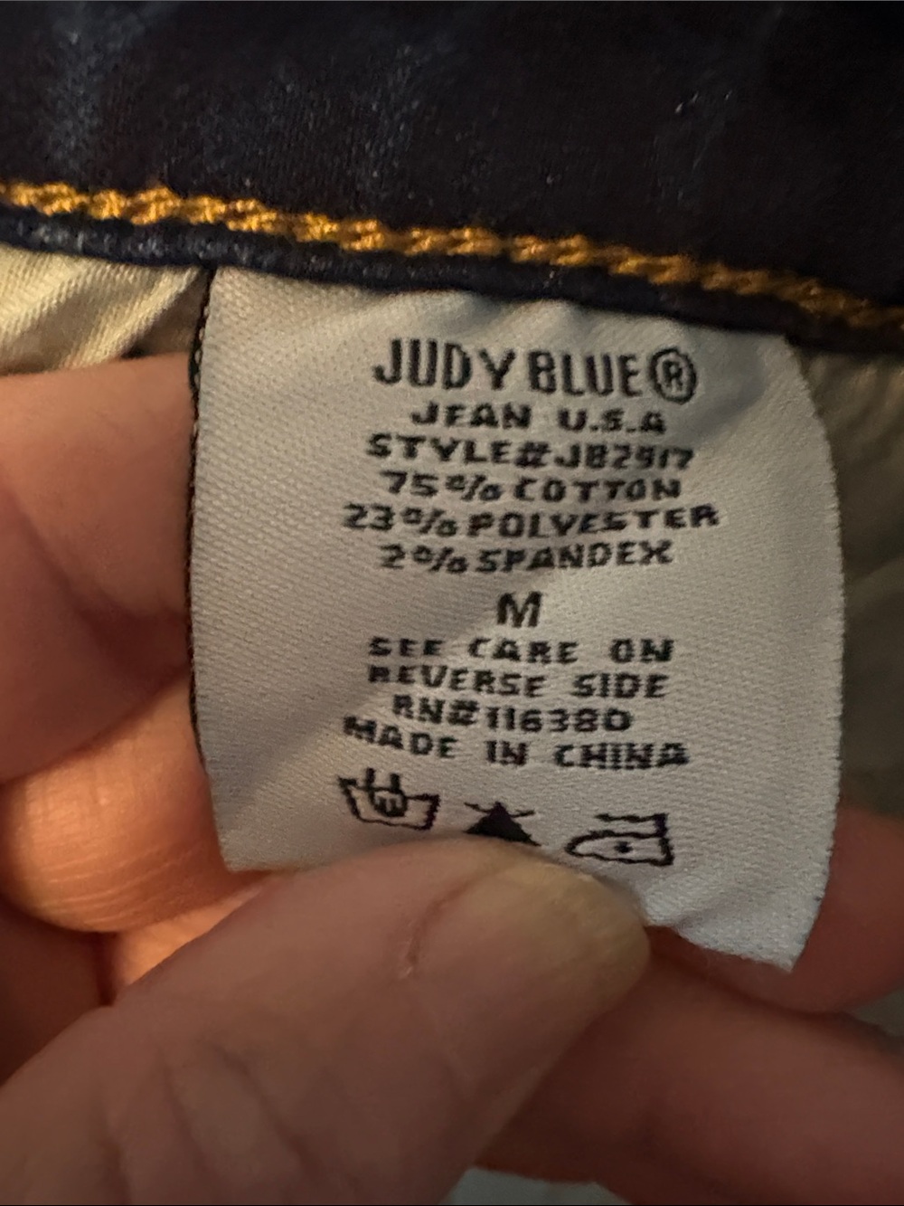 NWT Judy Blue Dark Blue Denim Pencil Skirt with Front Seam -Size Medium - Picture 7 of 8